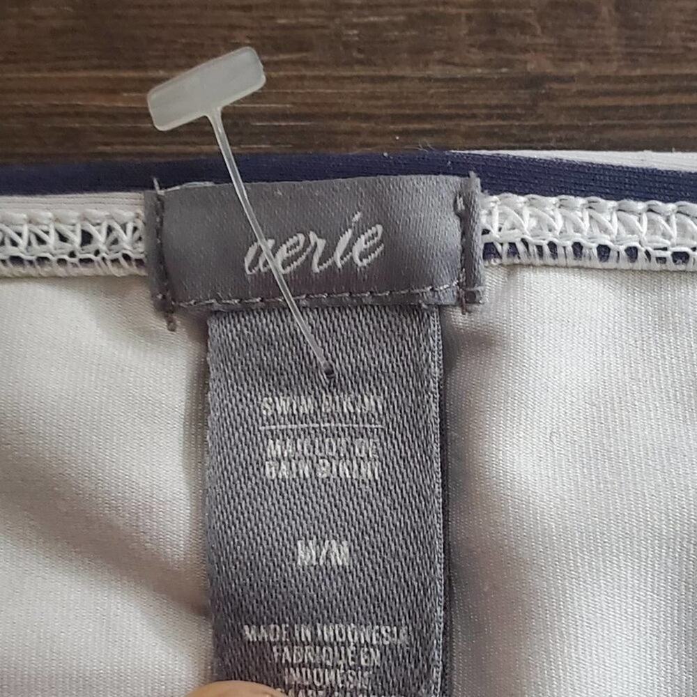 NWOT Aerie Black and White Striped Bikini Bottom - M - Picture 4 of 6
